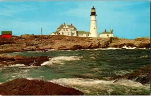 Postal Portland Head Light Portland Maine Primer Faro en los EE. UU. - Imagen 1 de 2