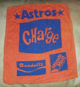 HOUSTON ASTROS Charge Rally Towel 16"×14" Minute Maid Randall's Vintage 80's SGA