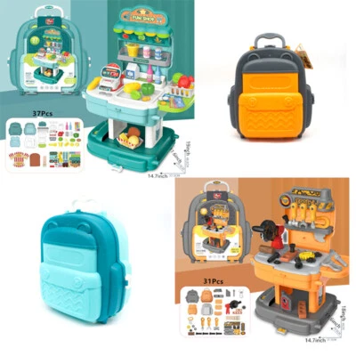 Kit Gioco di Ruolo 2in1 Simulare Zaino Toolbox Giocattolo Educativo Supermerc... - Immagine 1 di 4