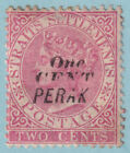 Malaya - Perak 20  Mint Hinge Remnant Og * Overprint Variety - Lhb
