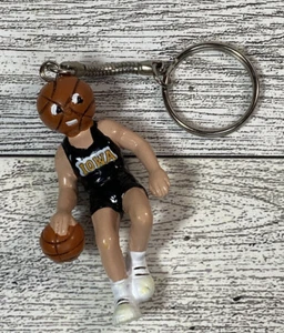 Vintage Iowa Hawkeyes Basketball Mascot Keychain Key Ring 1999 Rubber NCAA - Picture 1 of 7