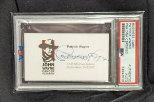 Patrick Wayne son of John Wayne  PSA/DNA Autographed Signed Business Card 🤠 - Picture 1 of 1