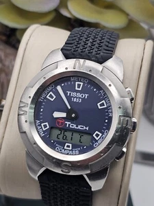 Vintage Tissot T Touch Blue Dial Ref Z252/352 Men's Watch Titanium  - Picture 1 of 12
