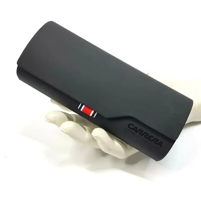 Custodia per occhiali Carrera M nera + panno per pulizia + adesivo gusci rigidi scatola occhiali da sole