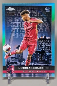 Nicholas Gioacchini 2023 Topps Chrome MLS Big City Strikers Aqua Refractor 16/99 - Picture 1 of 2