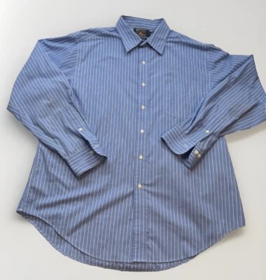 Camisa de vestir azul manga larga con botones talla XL 17 34\35 de American Living para hombre Foto 1 de 4