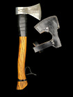 CUSTOM HAND FORGE CARBON STEEL ENGRAVED VIKING HATCHET CAMP TOMAHAWK HUNTING AXE