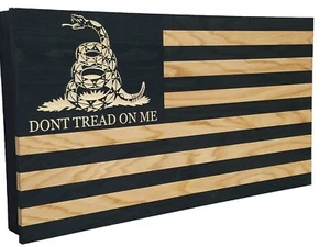 39" Dont Tread On Me Flag Gun Concealment Cabinet Hidden Home Defense Storage  - Picture 1 of 12