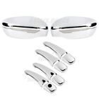 For 17-22 Nissan Rogue Sport Chrome Side Mirror + Smart Door Handle Covers Trims