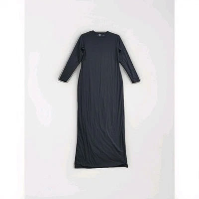 Skims Lounge Fits Everybody Long Sleeve Dark Gray Maxi Dress Women's 4X - Image 1 of 4