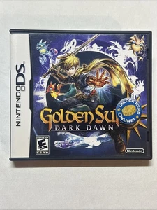 Golden Sun: Dark Dawn (Nintendo DS, 2010) Estuche Original y Manual Solo SIN JUEGO - Imagen 1 de 3
