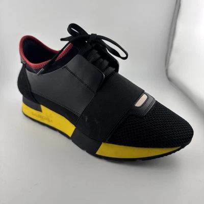 Zapatillas bajas Balenciaga de cuero y malla negras para corredor de carreras talla 37 Foto 1 de 4