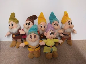 Disney, The Seven Dwarfs 9" Plush Soft Toys Full Set 7, Doc Missing Glasses - Picture 1 of 9