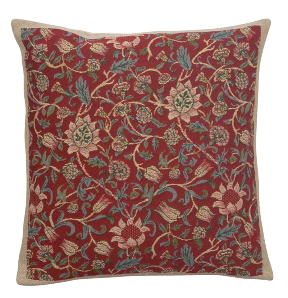 William Morris Cushion Cover 16x16” Art Nouveau Floral Tapestry Pillow Case - Image 1 of 1