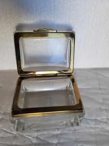 Joyero estilo ataúd de cristal de Murano vintage transparente - Imagen 1 de 3