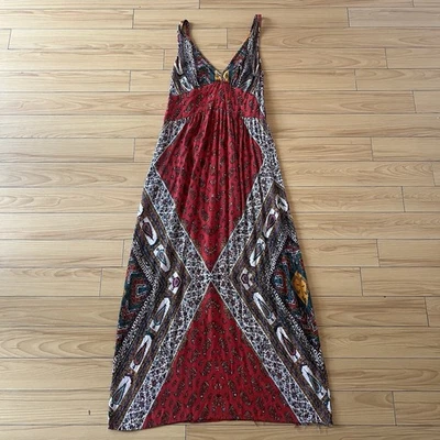 Angie Red Sleeveless Plunge Maxi Sundress Size Small Boho Cottagecore - Image 1 of 4