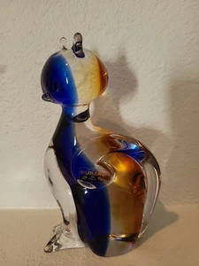 Murano Rubelli Signed Art Glass Murano CAT Limited Edition 690/750 Murano Label - Picture 1 of 22