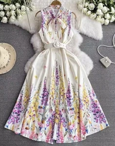 Summer Runway Flower Dress Women's Gorgeous S SIZE SALE! - Picture 1 of 2
