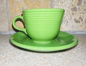 Fiesta FiestaWare Tea Cup and Saucer Set Shamrock Green - Picture 1 of 6