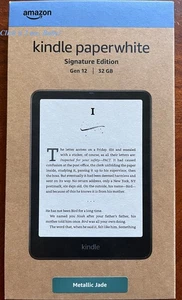 Kindle 12ª Generación SIN ANUNCIOS 32GB Edición Signature BLANCO PAPEL LUZ AUTOMÁTICA 7" MET. JADE - Imagen 1 de 4