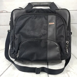 Toshiba Laptop Briefcase Carrier Carrying Case Shoulder Strap Bag Black Used - Picture 1 of 5