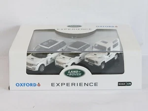 OXFORD DIECAST 3 PIECE LAND ROVER EXPERIENCE SET 1/76 76SET59 DEFENDER EVOQUE - Picture 1 of 5