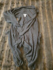 Easywear By Chico's Womens Size 1 Medium Black Sleeveless Cardigan Top