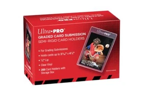 Ultra Pro Graded Card Submission Półsztywne uchwyty na karty 1/2" Lip 200er Box - Zdjęcie 1 z 1