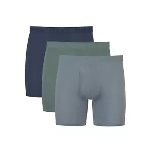Hanes Men's 3 Pack Supersoft Elastic Waistband Boxer Briefs Size M Multi - Picture 1 of 6
