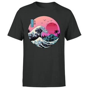 Retro Great Wave Tshirt Unisex - Kanagawa, Art, Japan Mens T-Shirt#P1#OR#A - Picture 1 of 30