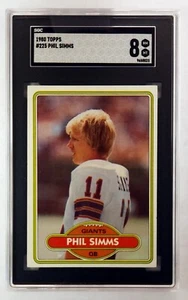 1980 Topps #225 Phil Simms RC Rookie Card, New York Giants, SGC 8 NM/MT - Bild 1 von 2