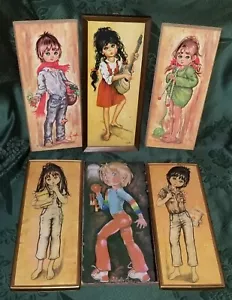 Idylle Falconi AKA Jolylle 6 Vintage BOYS & GIRLS Wide Eyes Art '60 - '70 Kitsch - Bild 1 von 7