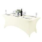 Spandex Table Cover For 6Ft Table Universal Fitted Stretch Tablecloth For Par...