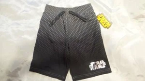 NWT ~ STARS WAR black gray pull-on shorts  Elastic waist  Fully lined ~ Boys 5 - Picture 1 of 3