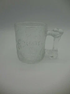 Flintstones McDonald's Glass Mug Pre Dawn Mug 1193 Frosted Glass Mug - Picture 1 of 7