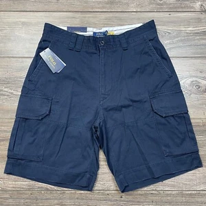 Polo Ralph Lauren Men’s Classic Fit Twill Cargo 10.5” Shorts Navy Size 33 NWT - Picture 1 of 9