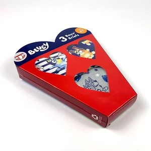 Bluey Boys Briefs Sz 4T 3 Pk. 100% Cotton Underwear Bingo Hearts Red Navy Blue - Picture 1 of 9