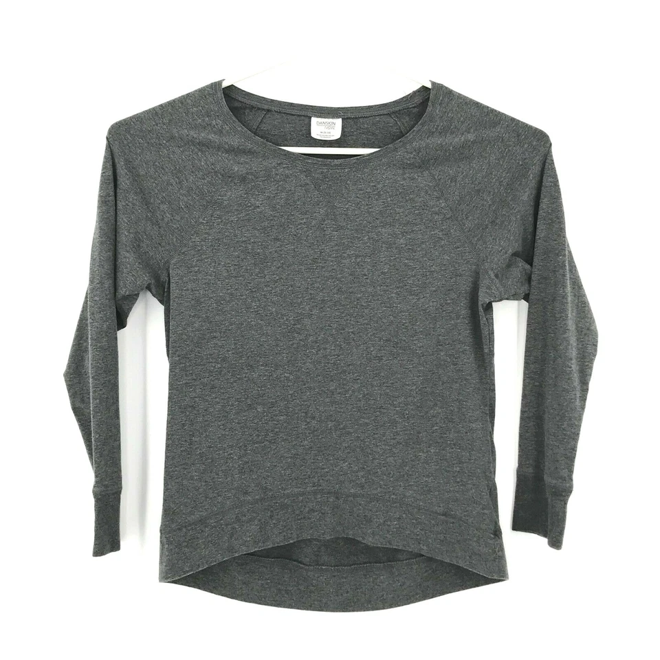 Camisa para mujer Danskin Now gris mediana manga larga pulóver ropa deportiva informal top Foto 1 de 4