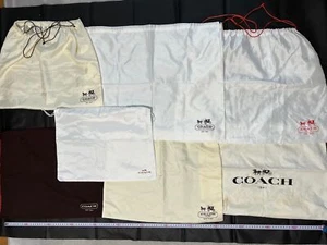 Used, Authentic Coach Drawstring Dust Cover Bags 5-pcs set -h0219-9 - Picture 1 of 20