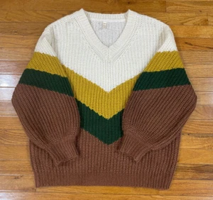 Lista de deseos Suéter Pullover Mujer Talla M/L Blanco Dorado Negro Marrón Manga 3/4 - Imagen 1 de 11