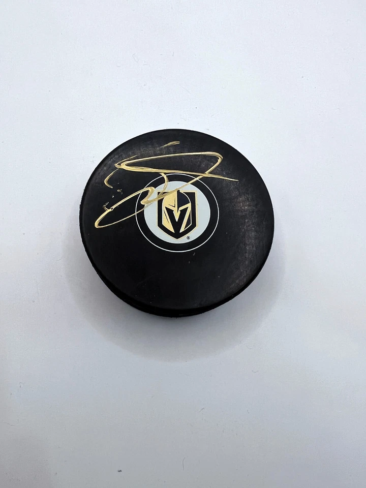 JACK EICHEL Vegas Golden Knights SIGNED Autograph Official Logo Puck COA - Image 1 of 1
