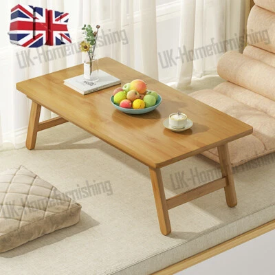 Folding Small Coffee Tea Table Bamboo Tatami Table Indoor Outdoor BBQ Party Game - Image 1 of 4