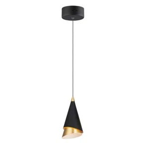 ET2 Lighting Mermaid LED 1-Light Pendant, Black/Metallic Gold - E21441-BKMG - Picture 1 of 1