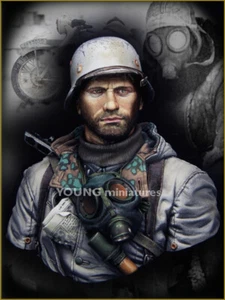 Young Miniatures 1/10 German Motorcyclist East Front YM1849 Unpainted resinBust0 - Picture 1 of 3