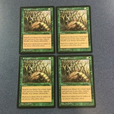 1997 MTG Magic the Gathering Tempest RAMPANT GROWTH Play Set x4 (MR14B)