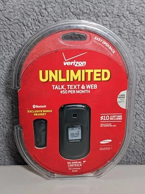 Telefone Verizon VZW-SKU SCHU365HPP com fone de ouvido Bluetooth NOVO RARO - Imagem 1 de 2