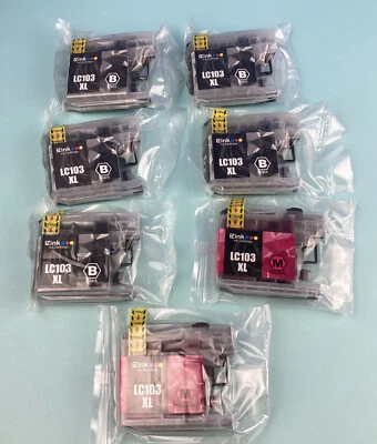 EZink Premium Ink Cartridge~4 Black,2 Mag~LC103XL~Compatible Replacement Brother - Image 1 of 4