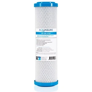 Aquasure Pioneer Serie 1 Mikron Kokosnussschale Kohleblock Wasserfilter 10" - Bild 1 von 4