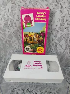 Barney's Campfire Sing Along VHS Video Tape Musical Kids Purple Dinosaur Barney - Picture 1 of 7