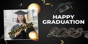 Graduation Banner 2023 with Picture version 3 4ft x 2 ft - Picture 1 of 1